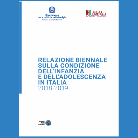 cover della Relazione biennale infanzia e adolescenza 2018-19