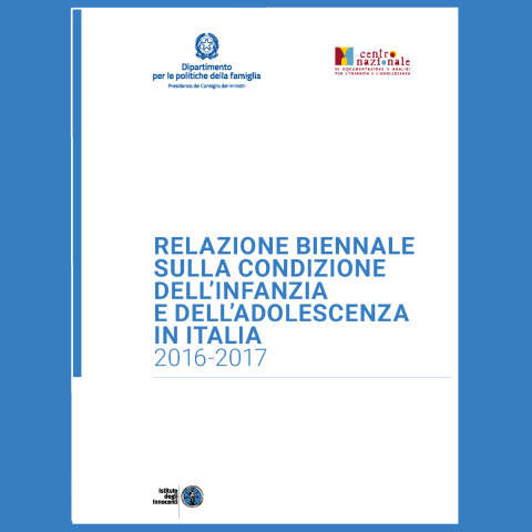 cover della Relazione biennale infanzia e adolescenza 2016-17