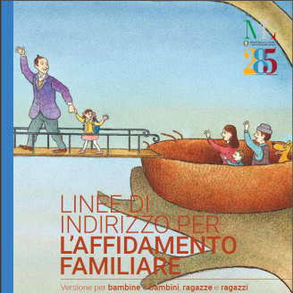 particolare della cover delle Linee di indirizzo per l'affidamento familiare