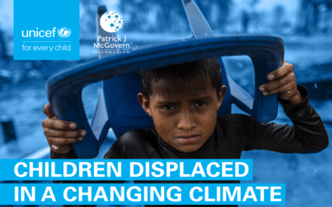 copertina dell'analisi Unicef Children Displaced in a Changing Climate