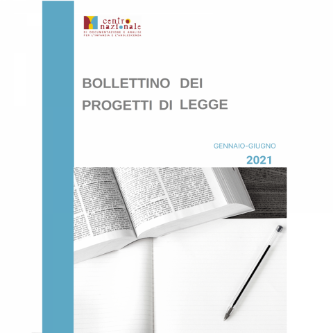 cover del Bollettino dei progetti di legge gennaio-giugno 2021