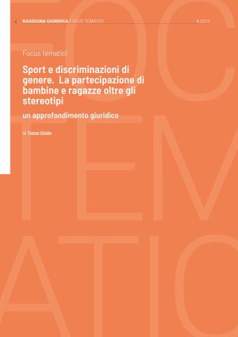 Cover approfondimento giuridico sul tema dello Sport e delle discriminazioni di genere