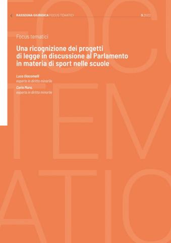 Focus progetti di legge in materia di sport nelle scuole