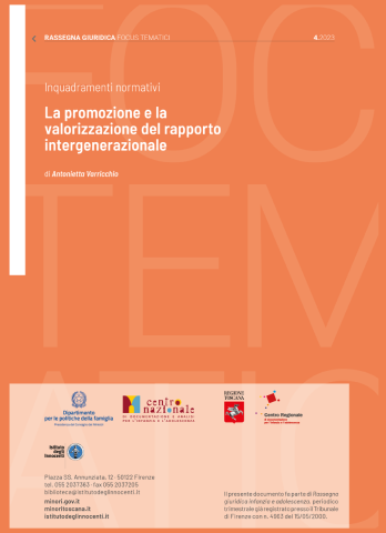 Cover Promozione e valorizzazione del rapporto intergenerazionale