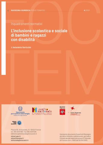 Cover l’inclusione scolastica e sociale di bambini e ragazzi con disabilità