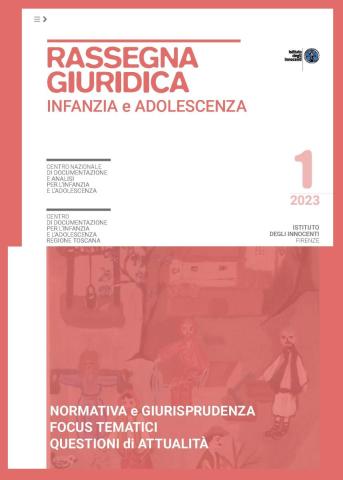 copertina della Rassegna giuridica infanzia e adolescenza 1/2023