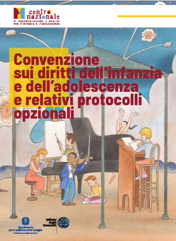 cover dell'Edizione aggiornata della Convenzione sui diritti dell'infanzia e dei relativi protocolli opzionali