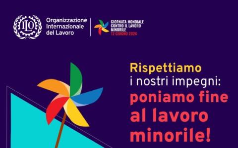locandina della Giornata mondiale contro il lavoro minorile 2024
