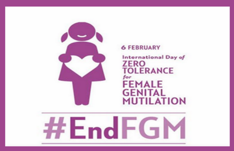locandina della Giornata mondiale della tolleranza zero contro le mutilazioni genitali femminili
