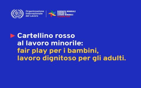 locandina della Giornata mondiale contro il lavoro minorile 2026