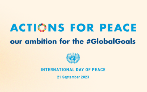 banner della Giornata internazionale della pace 2023