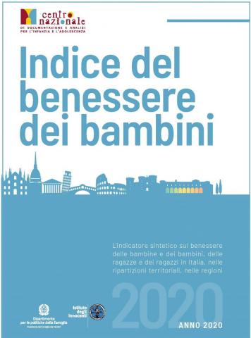 cover dell'Indice del benessere dei bambini prima edizione 2020