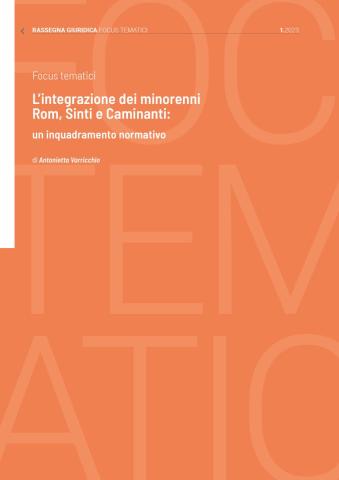 Cover Focus L’integrazione dei minorenni Rom, Sinti e Caminanti
