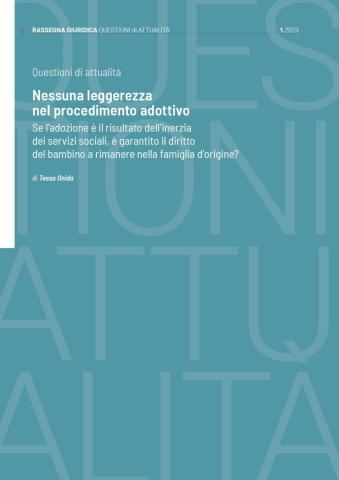 Nessuna leggerezza nel procedimento adottivo