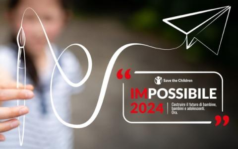 locandina della biennale sui diritti dell’infanzia e dell’adolescenza IMPOSSIBILE2024 - Costruire il futuro di bambine, bambini e adolescenti. Ora