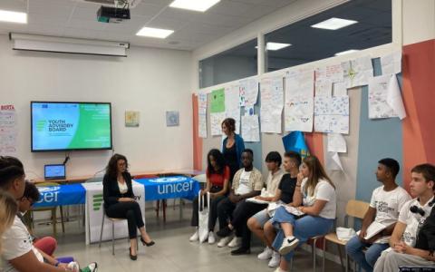 un momento della tre giorni di Napoli del 15, 16 e 17 settembre 2023, a cui hanno partecipato i giovani dello Youth Advisory Board