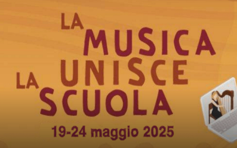 locandina della rassegna La musica unisce la scuola 2025