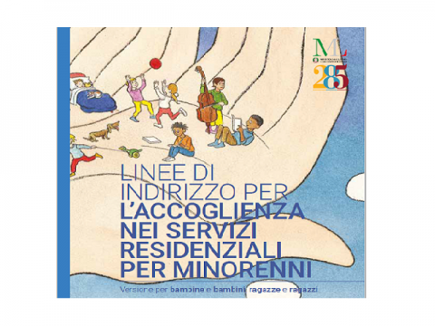 particolare della copertina delle Linee di indirizzo per l'accoglienza nei servizi residenziali