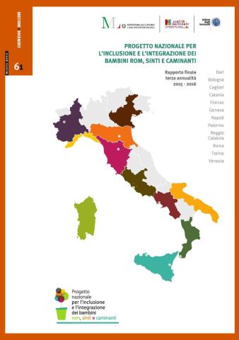 copertina del Quaderno 61rapporto finale del Progetto nazionale per l'inclusione e l'integrazione dei bambini rom, sinti e caminanti