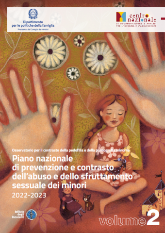 cover del Piano nazionale di prevenzione e contrasto dell’abuso e dello sfruttamento sessuale delle persone di minore età