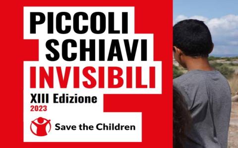 cover del rapporto di Save the Children Piccoli Schiavi Invisibili 2023