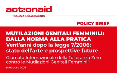 copetina del policy brief Mutilazioni genitali femminili: dalla norma alla pratica