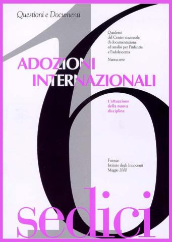 copertina del Quaderno 16 dedicato alle Adozioni internazionali 