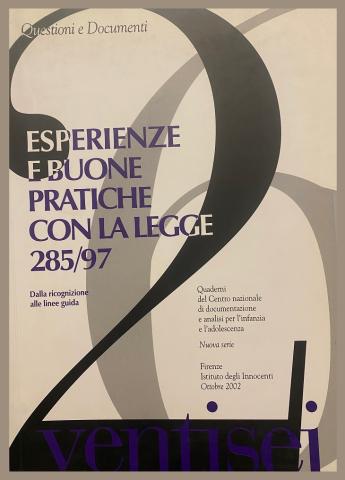ccopertina del Quaderno 26 dal titolo Esperienze e buone pratiche con la legge 285/97
