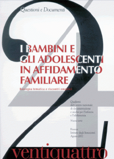 copertina del Quaderno 24 dal titolo I bambini e gli adolescenti in affidamento familiare 