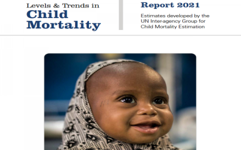 Particolare della copertina del rapporto Levels and trends in child mortality 2021