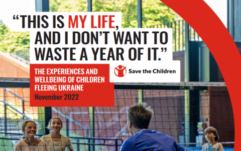cover del rapporto Save the Children Questa è la mia vita e non voglio sprecarne un anno: le esperienze e il benessere dei minori in fuga dall’Ucraina