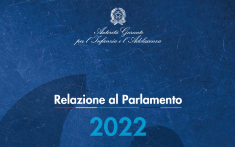 copertina della Relazione al Parlamento 2022 dell’Autorità garante per l’infanzia e l’adolescenza