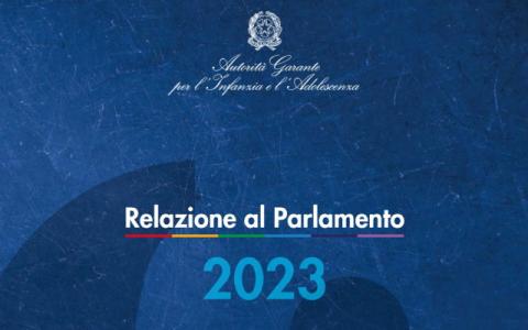copertina della Relazione al Parlamento 2023 dell’Autorità garante per l’infanzia e l’adolescenza