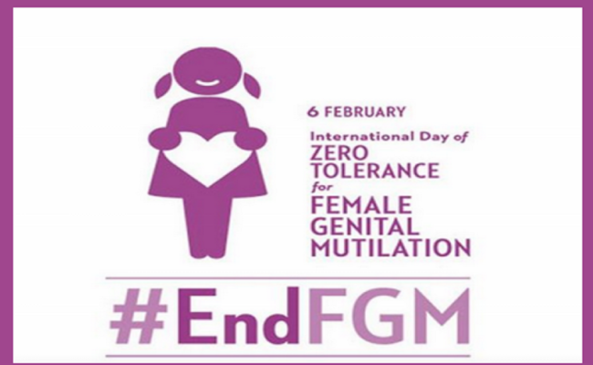 locandina della Giornata mondiale della tolleranza zero contro le mutilazioni genitali femminili