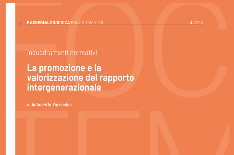 Cover Promozione e valorizzazione del rapporto intergenerazionale