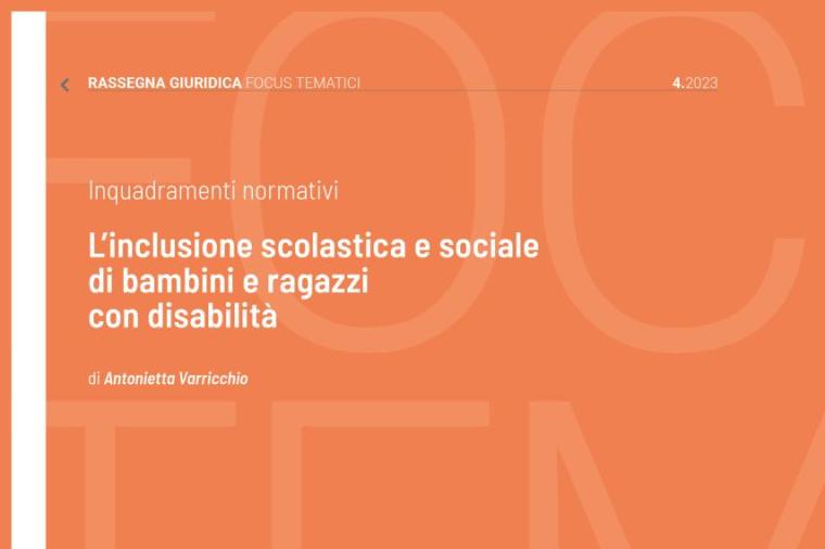 Cover l’inclusione scolastica e sociale di bambini e ragazzi con disabilità