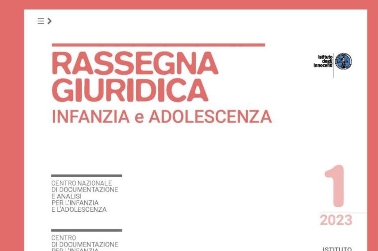 copertina della Rassegna giuridica infanzia e adolescenza 1/2023