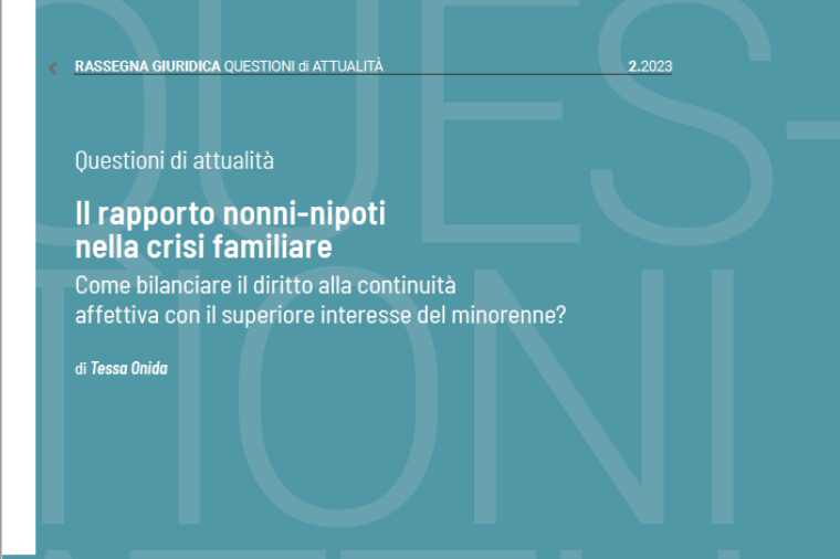 Il rapporto nonni-nipoti nella crisi familiare