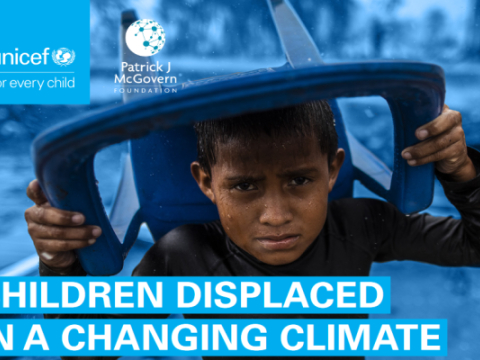 copertina dell'analisi Unicef Children Displaced in a Changing Climate