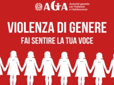 locandina della consultazione Agia sulla violenza di genere