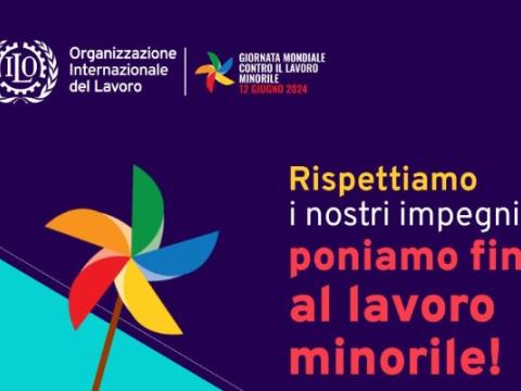 locandina della Giornata mondiale contro il lavoro minorile 2024