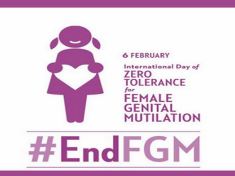 locandina della Giornata mondiale della tolleranza zero contro le mutilazioni genitali femminili