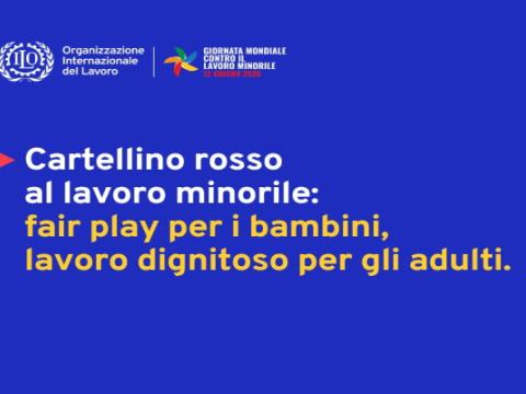 locandina della Giornata mondiale contro il lavoro minorile 2026