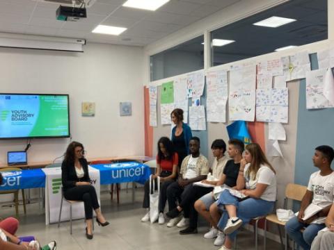 un momento della tre giorni di Napoli del 15, 16 e 17 settembre 2023, a cui hanno partecipato i giovani dello Youth Advisory Board