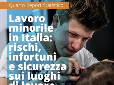copertina della quarta edizione del rapporto Lavoro minorile in Italia: rischi, infortuni e sicurezza sui luoghi di lavoro