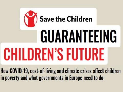 cover del rapporto Save the Children Garantire il Futuro dei Bambini