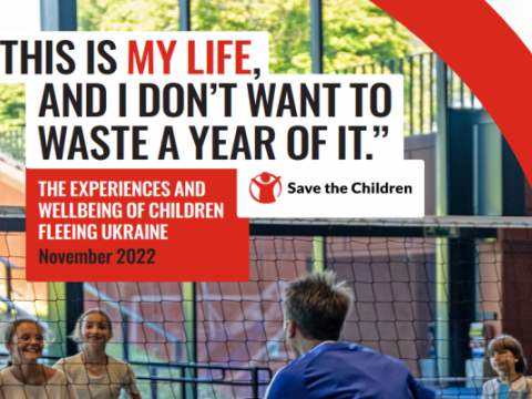 cover del rapporto Save the Children Questa è la mia vita e non voglio sprecarne un anno: le esperienze e il benessere dei minori in fuga dall’Ucraina