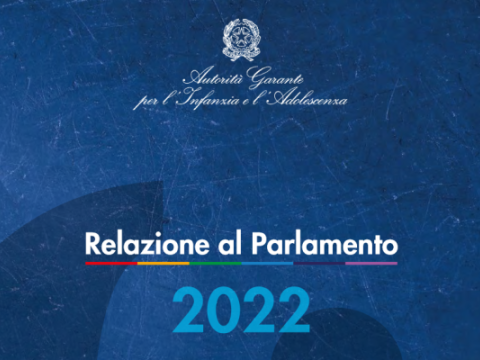 copertina della Relazione al Parlamento 2022 dell’Autorità garante per l’infanzia e l’adolescenza