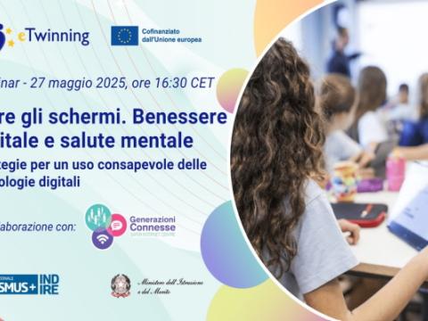 locandina del webinar Oltre gli schermi